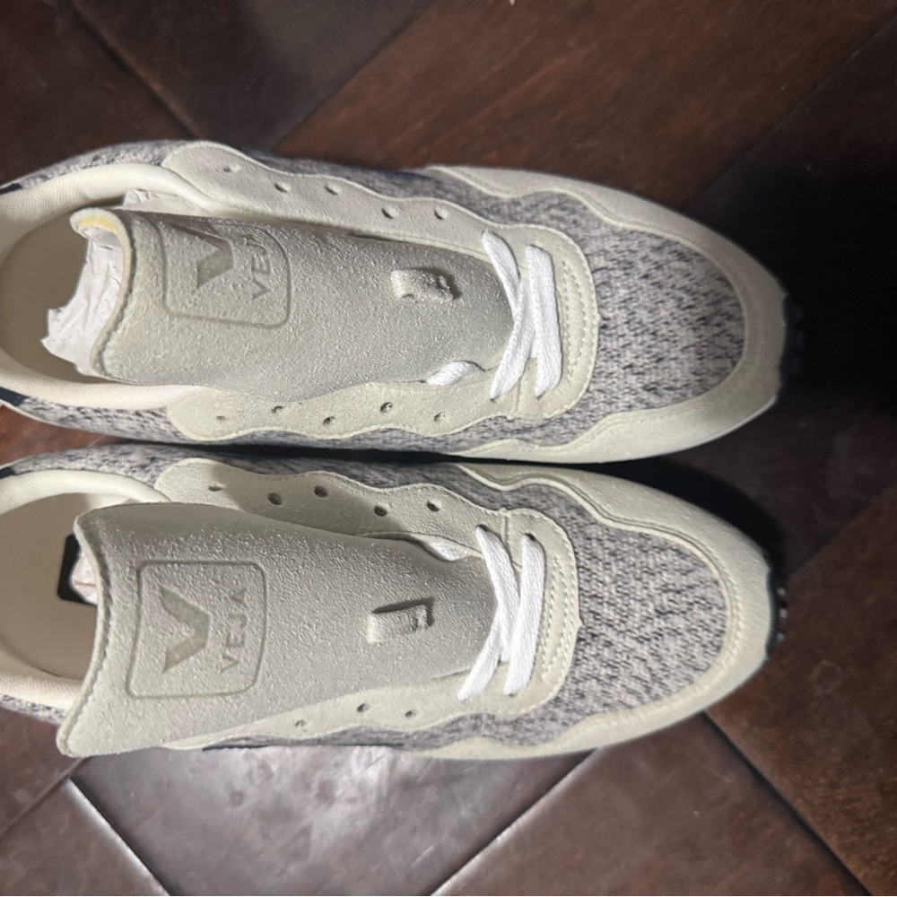 Veja SDU Flannel Sneaker in Snow/Nautico - Picture 9 of 11